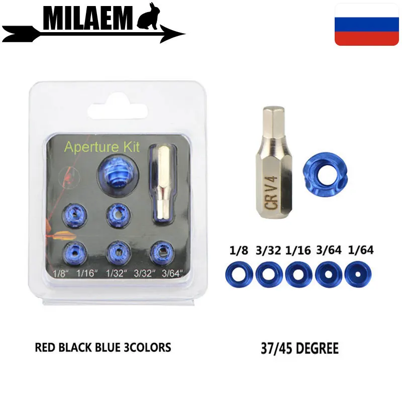1Set Tiro Con L'Arco Arco Composto Peep Sight 45/37 Gradi 5 Pezzi Nucleo Interno Alloggiamento In Alluminio Kit Di Apertura Arco Da Caccia Accessori F