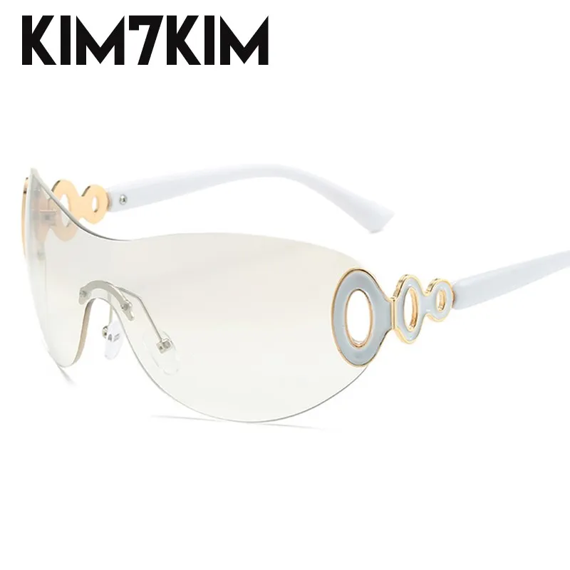 

Punk Sports Sunglasses Women 2000‘s Retro Wrap Around Sun Glasses For Female Fashion Rimless One Piece Sunglass Y2k Accessories