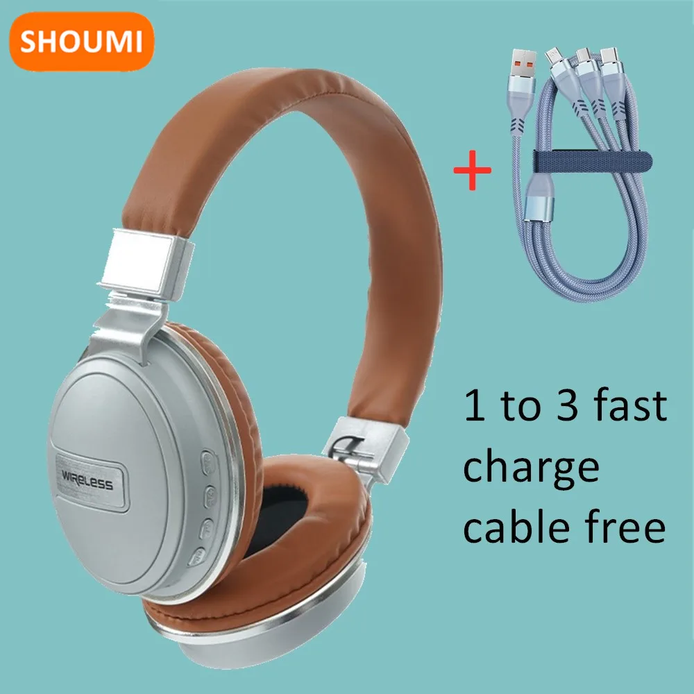Shoumi Bluetooth Headphones Wireless Earphone with Lightning TYPE C