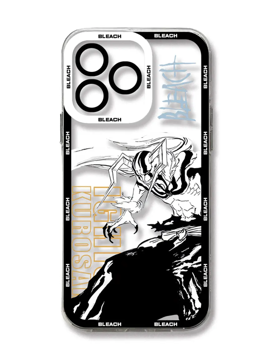 thumbnail image 1 of Funda de teléfono Anime Bleach Ichigo para iPhone 15 14 13 12 Mini 11 Pro Max X XR XS 7 8 SE 2020 Plus funda transparente de silicona suave, 1 of 5