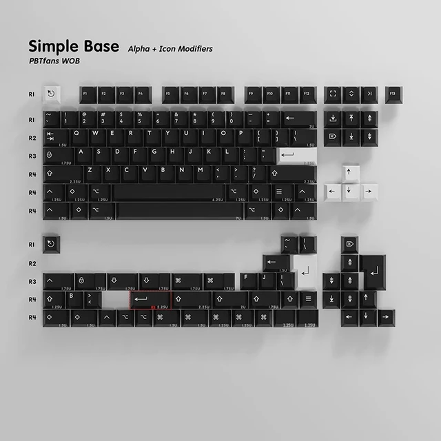 Pbt Cherryプロファイルキーキャップ、ダブルショットプロファイル 