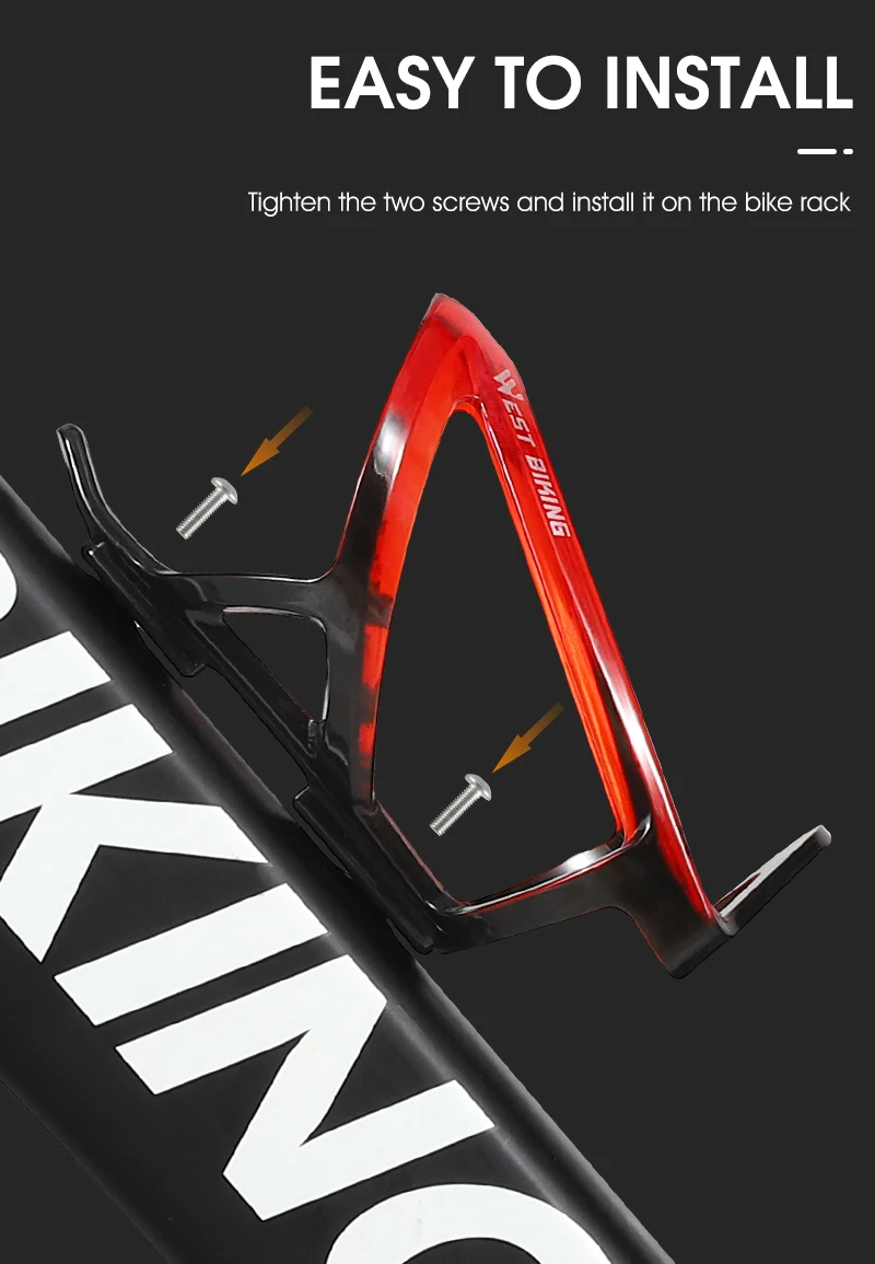 WEST BIKING 2 Stück Fahrrad-Flaschenhalter, mehrfarbig, erhältlich, leicht, Radfahren, Wasserflaschenhalter, MTB, Rennrad, Zubehör – Detail 9