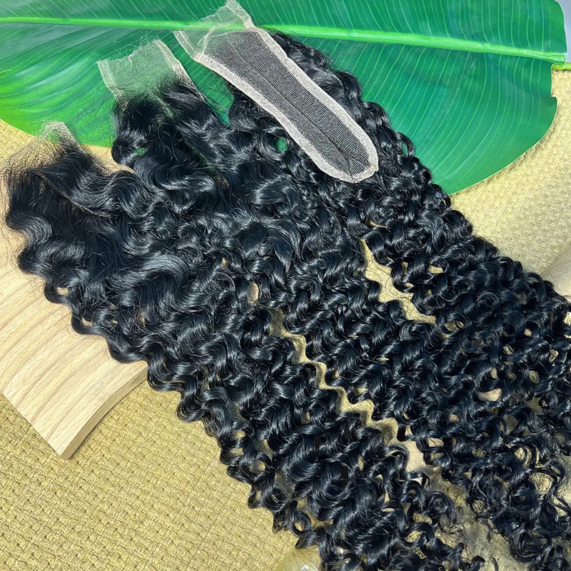 GDYLuxury Water Wave 2x6 HD Lace Closure Human Hair Deep Parting Pre Plucked Brazilian Raw Hair Invisible HD Lace Closure Only