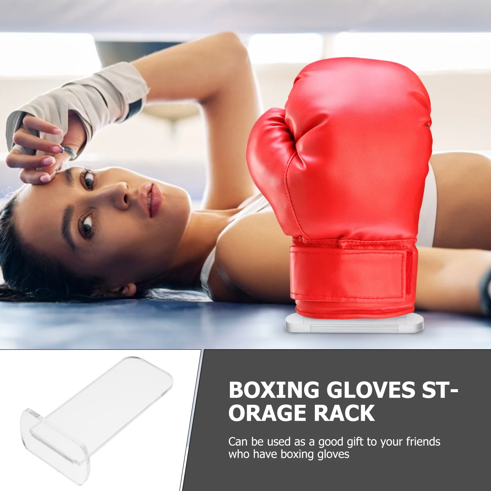 Boxing Gloves Display Stand Bracket Case for Holder Stands Supplies Simple Showcase