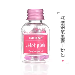 Vibrant Water-Soluble Fountain Pen Ink Set - 30ml Bottle & Replaceable Refill (Bottled Pink InkSac)