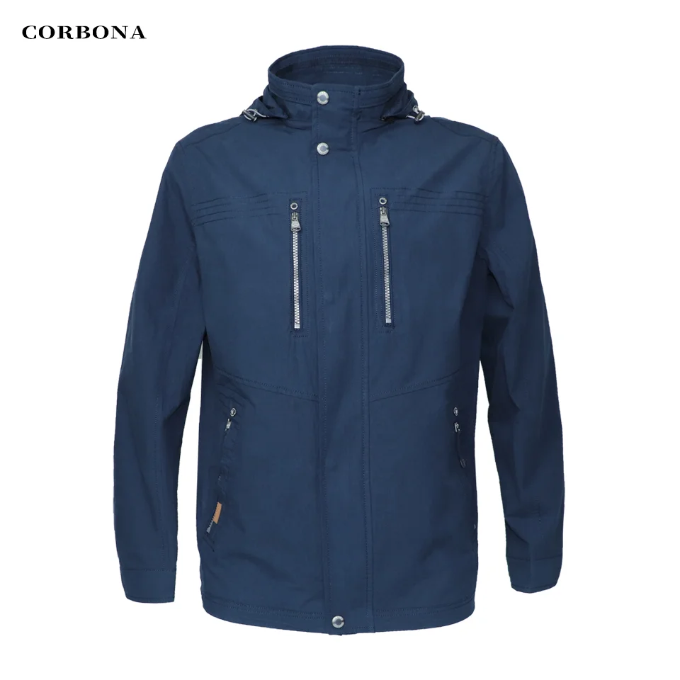 CORBONA 2022 Jacket Outdoor Sports Waterproof Business Leisure Multi-function Multi-pocket Long Sleeve High Quality Windbreaker fur jacket men