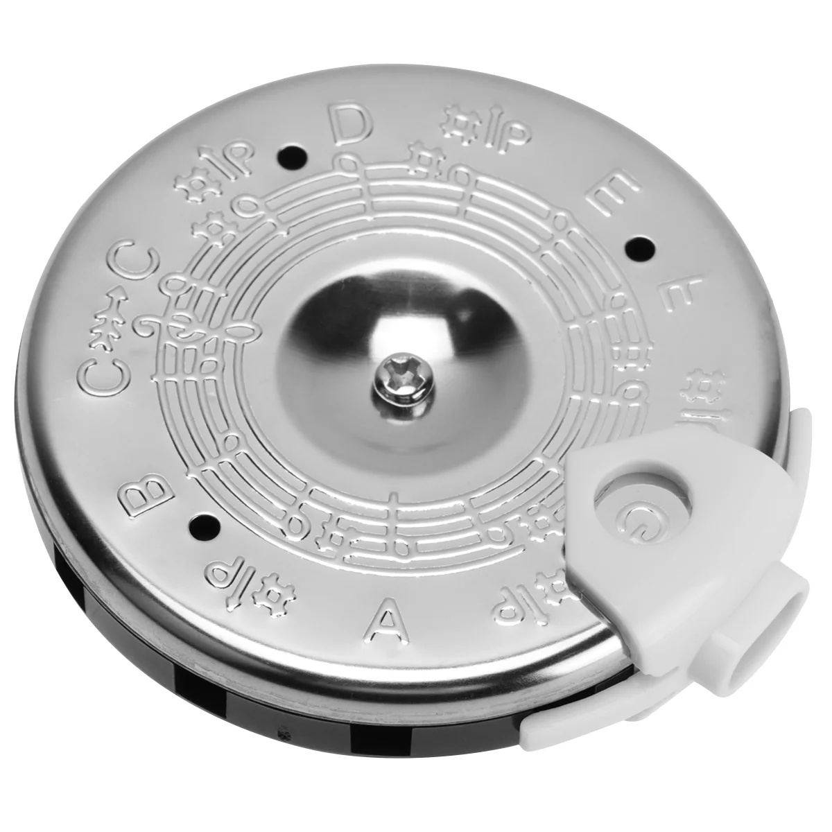

13 Tone Note Key Chromatic 13 Holes C-C Pitch Guitar Tuner Tuning Violin Bass (Silver)