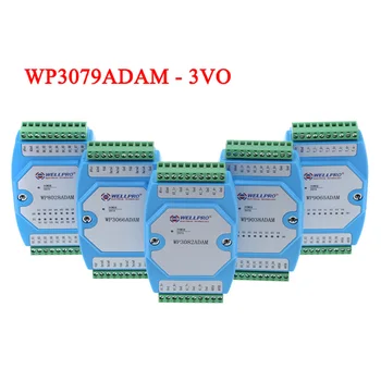 아날로그 모듈, 3 채널 전압 출력, RS485 MODBUS RTU 통신 프로토콜-WP3079ADAM, 0-10V
