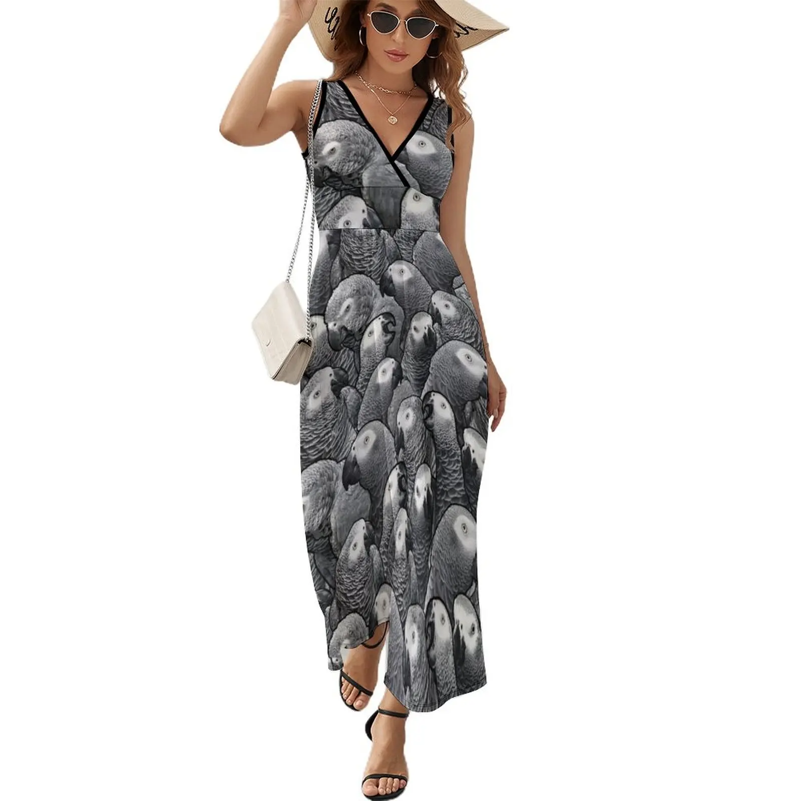 African Grey Parrot Pattern Sleeveless Dress fairy dress summer women's suit women dresses birthday dresses for women