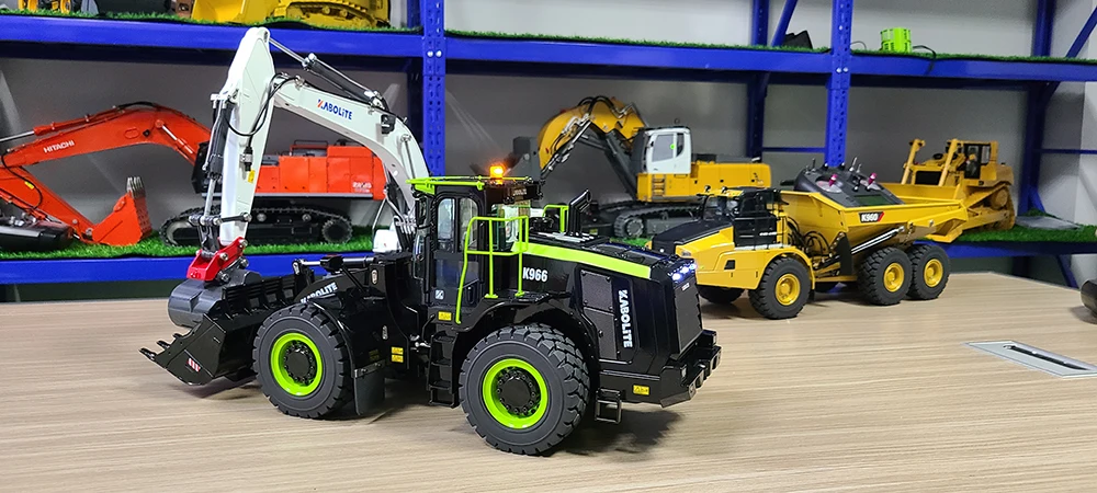 S46445ca0f7f3458680ec167e15a43179a KABOLITE RC 1/18 K966 ładowarka 336GC koparka hydrauliczna K960 ciężarówka hydrauliczna zabawki dla chłopca modelu maszyn budowlanych