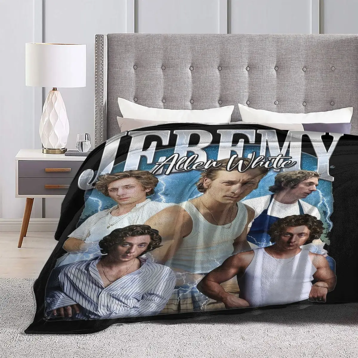 Vintage Jeremy Allen White Bootleg Blankets Flannel Printed The Bear Tv Show Multifunction Warm Throw Blanket for Bed Office 6