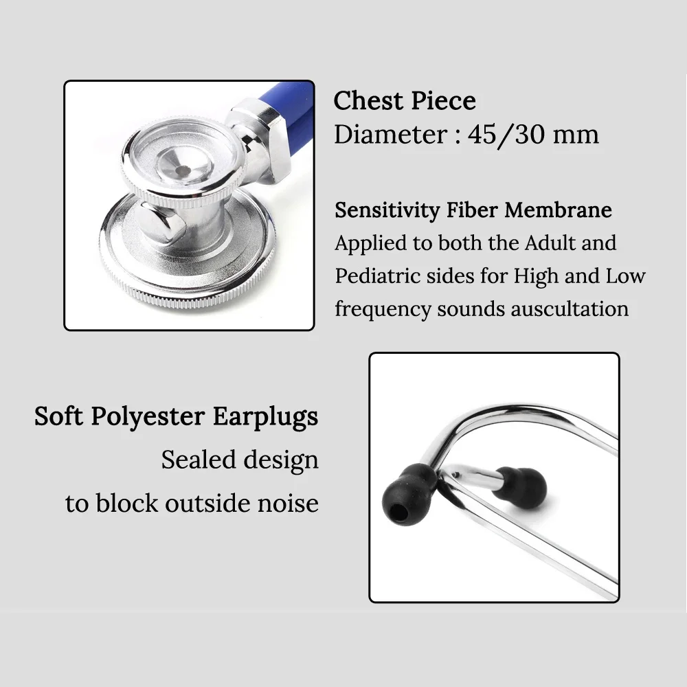 Dual Head Stethoscope Multifunctional Medical Cardiology Professional Phonendoscope Doctor Medical Devices dual head stethoscope medical stethoscope