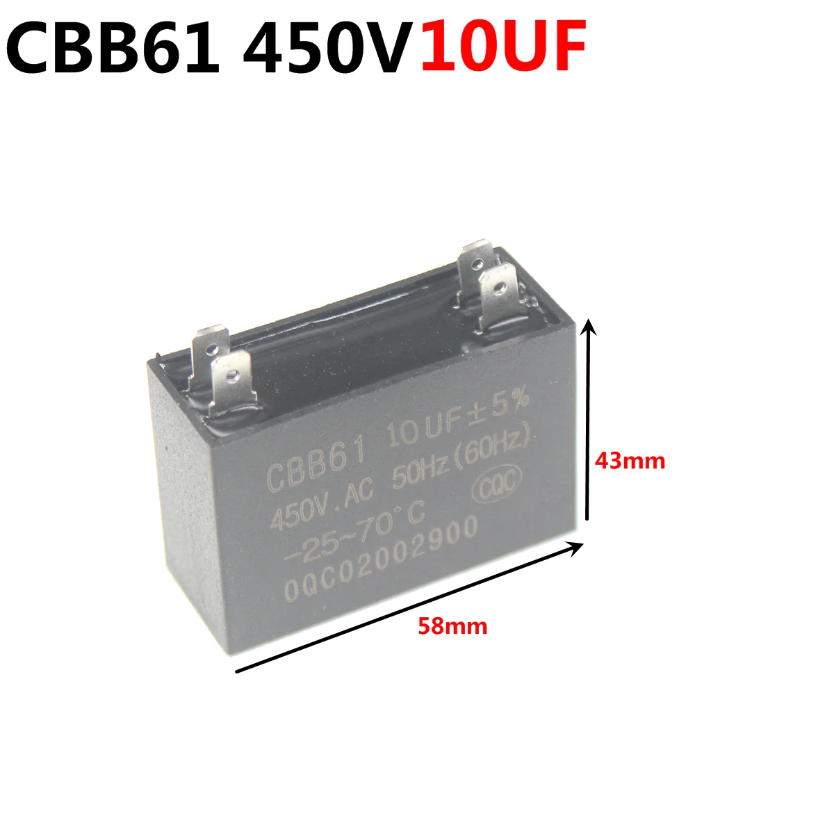 CONDENSATEUR CBB61 3,5uf 3,5µF 3,5 µF UF 450V DÉARRAGE OTEUR [781