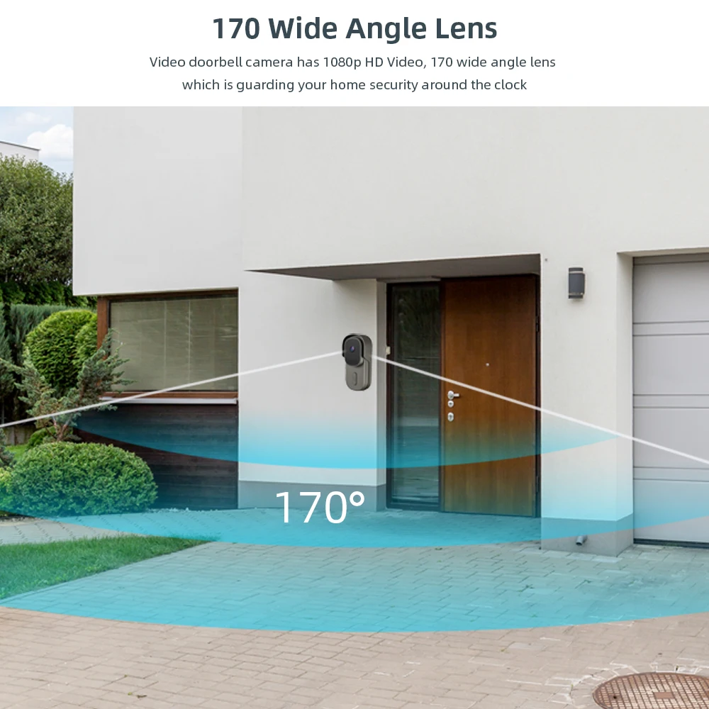 Tuya Video Doorbell WiFi Wireless Door Bell DC AC Battery Powered 1080P 2MP Waterproof with Alexa Call Camera Smart Home