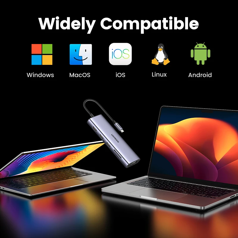 Сетевой концентратор Ugreen, переходная док-станция USB Type C USB 3.0 HDMI, разветвитель, концентратор Type C для MacBook Pro, Huawei Mate 30 (art.: 7a6d455ff) - 7a6d455ff