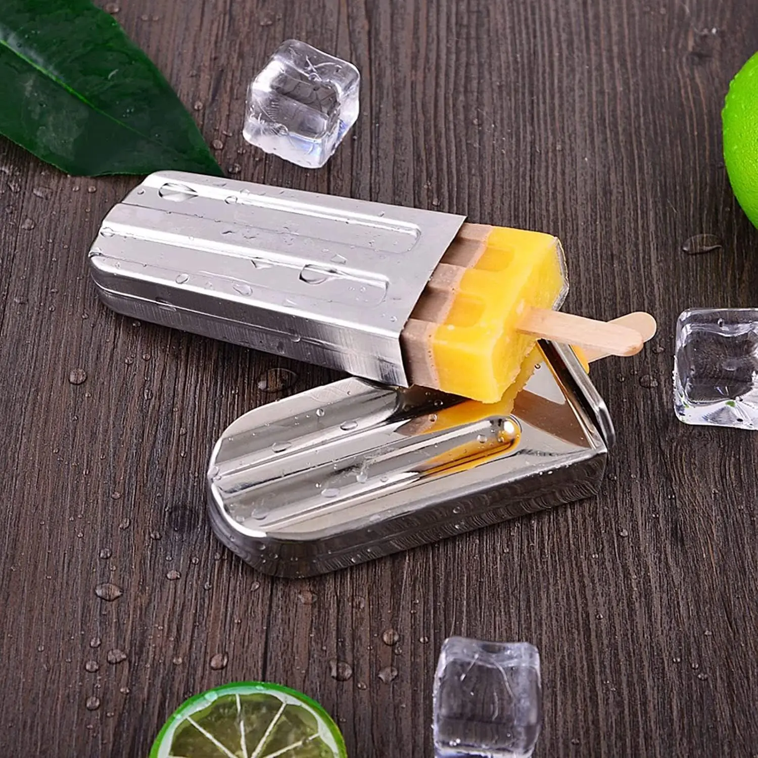 304 Stainless Steel Popsicle Molds and Rack Ice Lolly Mold Rack Frozen Lolly Popsicle Ice Pop Maker DIY Homemade Ice Cream Mould