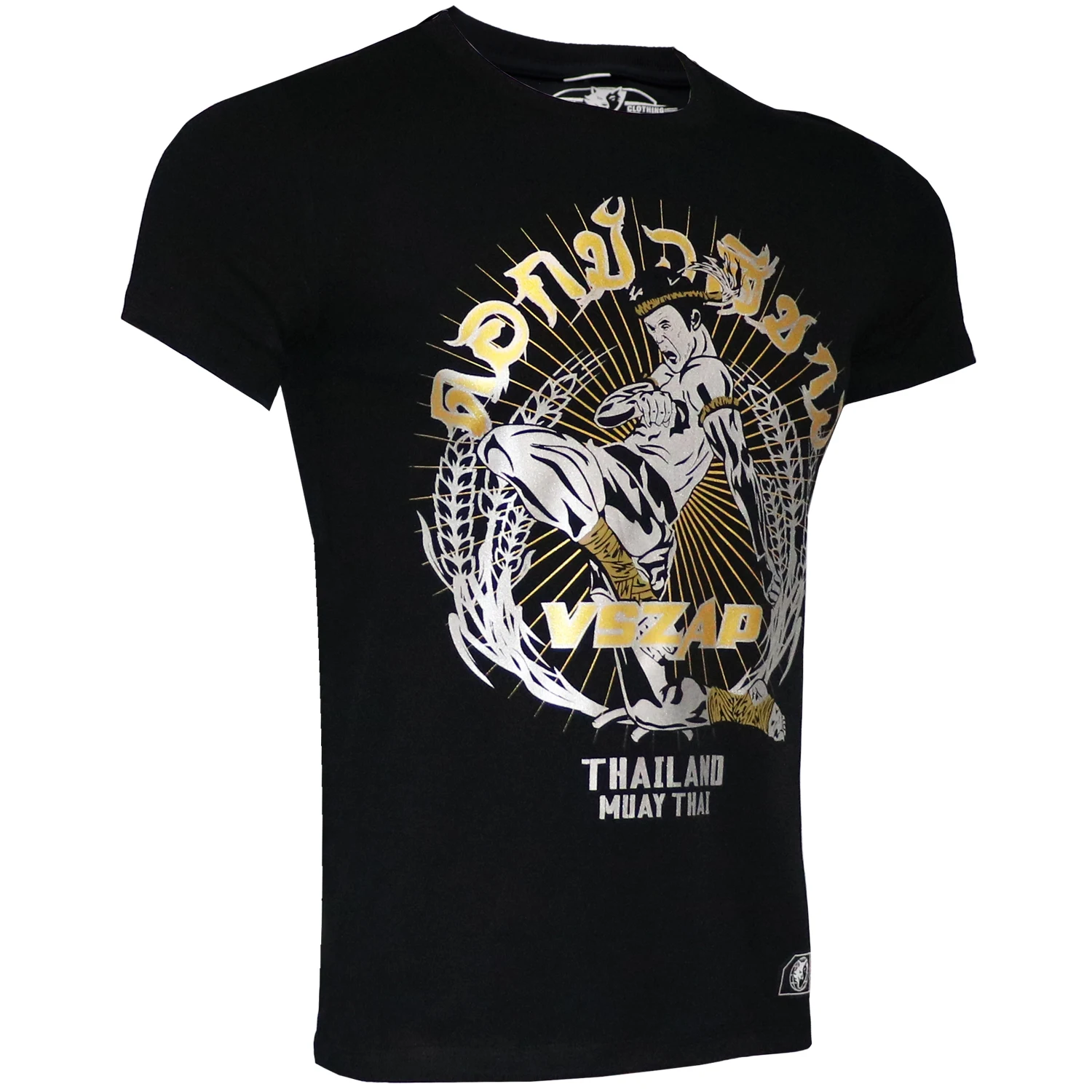 VSZAP Boxing mma Thai Boxing White Lotus Gold Silver T-shirt Multi Gym Fighter Martial Arts Jujitsu Training T-shirt Fitness Men