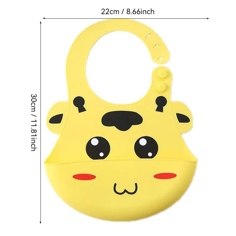  실리콘 턱받이 방수, 세탁 불가, 조절 가능,  및 어린이를 위한 대형 3D 수유 턱받이.