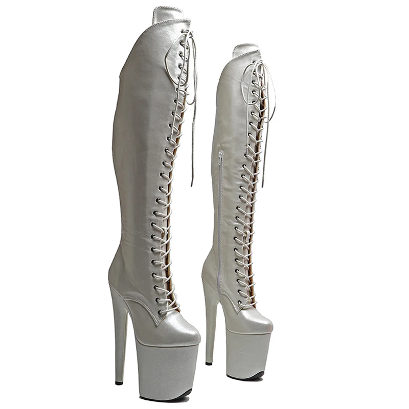 

Модные женские сапоги Leecabe из искусственной кожи на высоком каблуке 20 см/8 дюймов