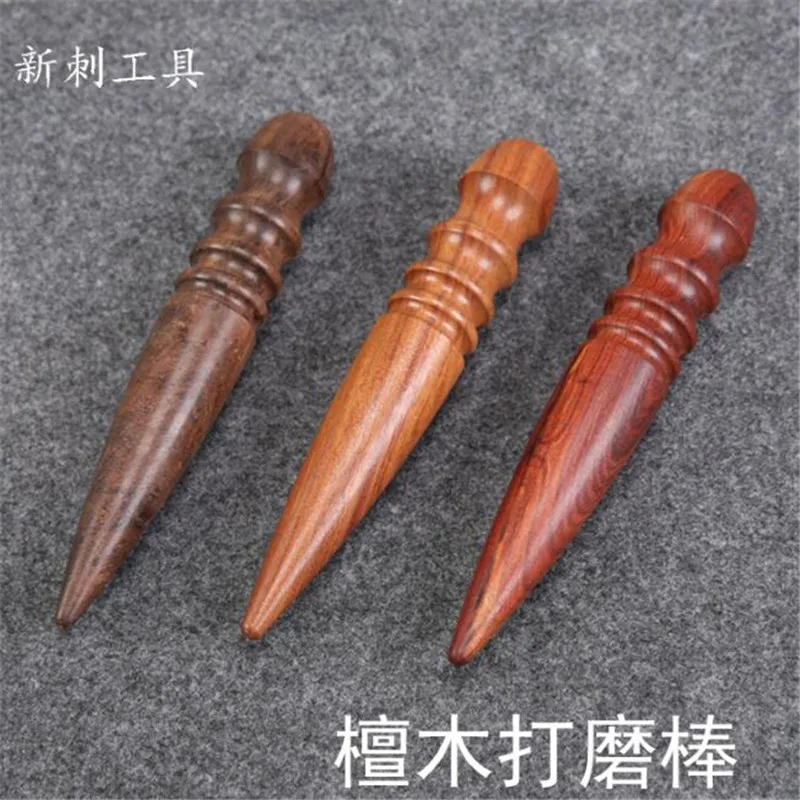 Leather Craft Tool leather tools leather craft tool kit leather craft tools leather craft tool Wood Polishing Stick Leather Edge Burnisher Diy Handmade Leathercraft Sandalwood Leather Polishing Tool