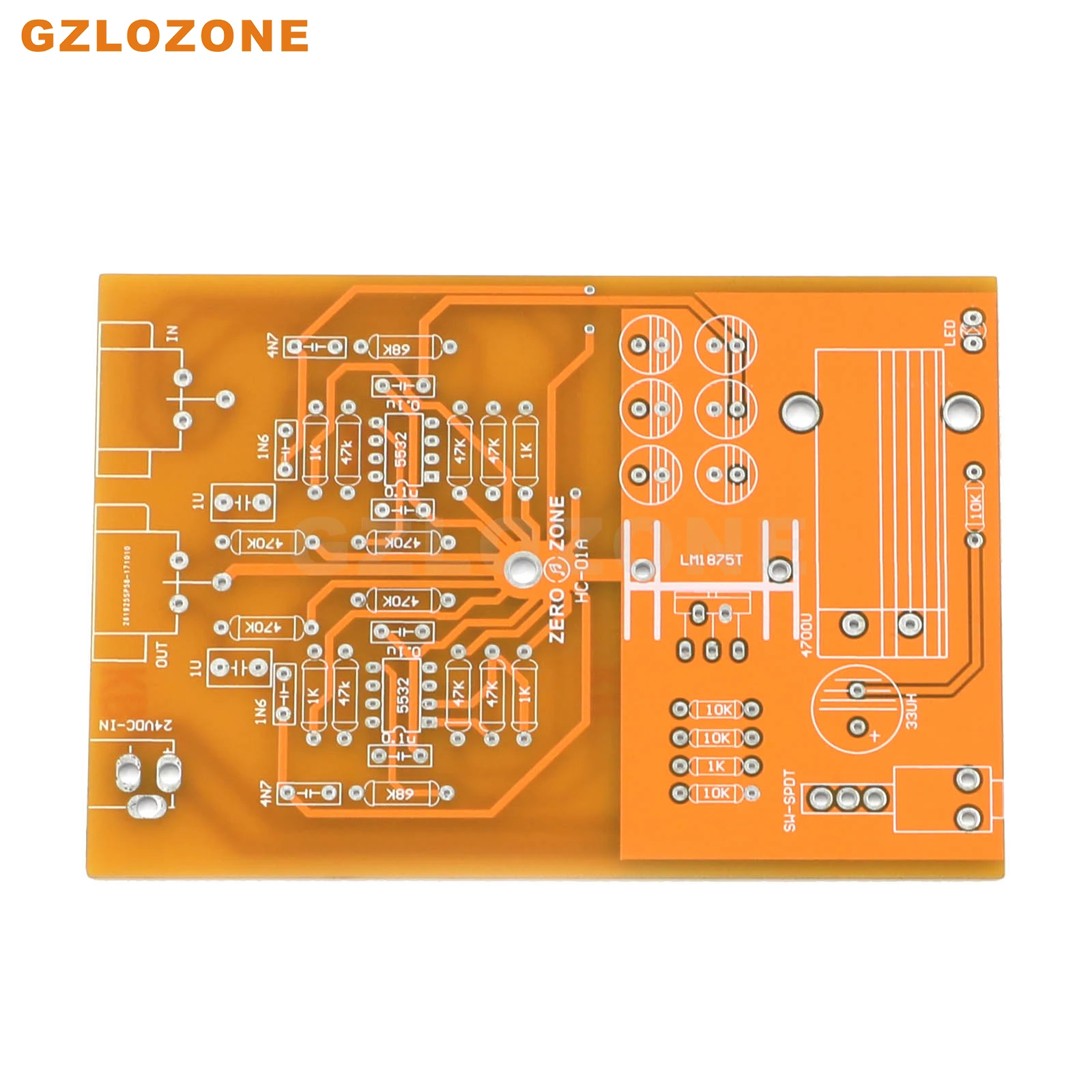 

ZEROZONE Stereo MM Turntable preamplifier HC-01A Phono amplifier Bare PCB Base on DUAL Circuit