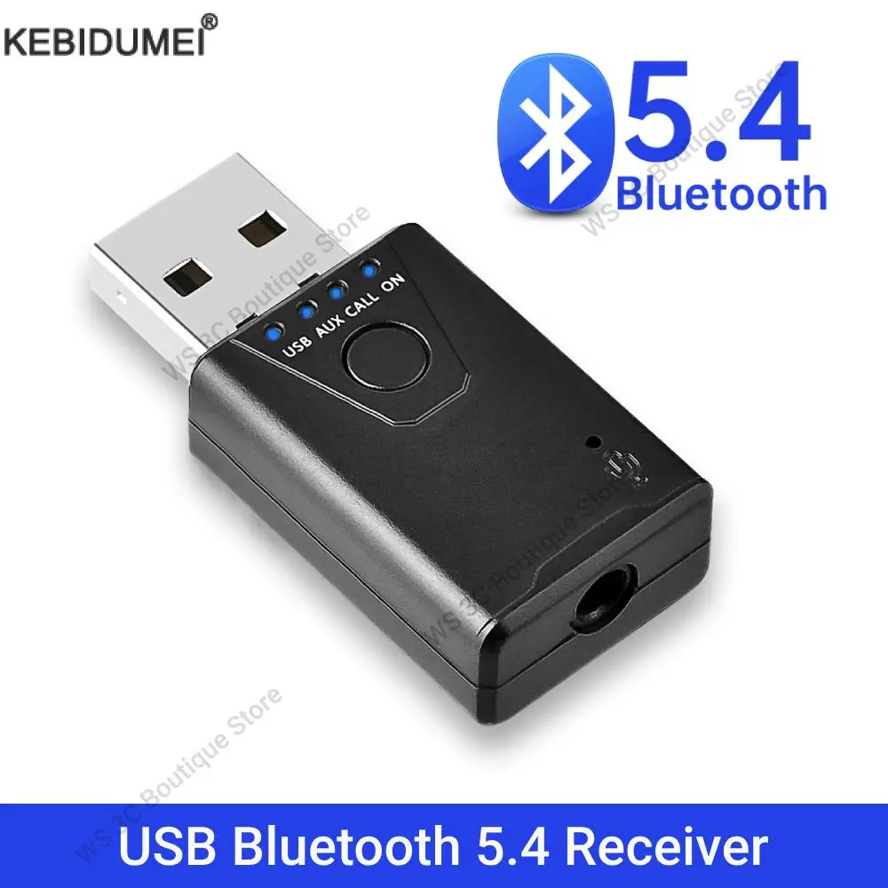USB Bluetooth 5.4 Audio Receiver Audio Bluetooth Dongle Stereo 3.5mm AUX Wireless USB Adapter For Car Kit TV PC Headphone bluetooth adapter,bluetooth audio receiver,bluetooth transceiver adapter,audio adapter,bluetooth aux adaptor