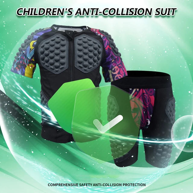 Kids Youth Chest Protector Jacket and Padded Shorts with