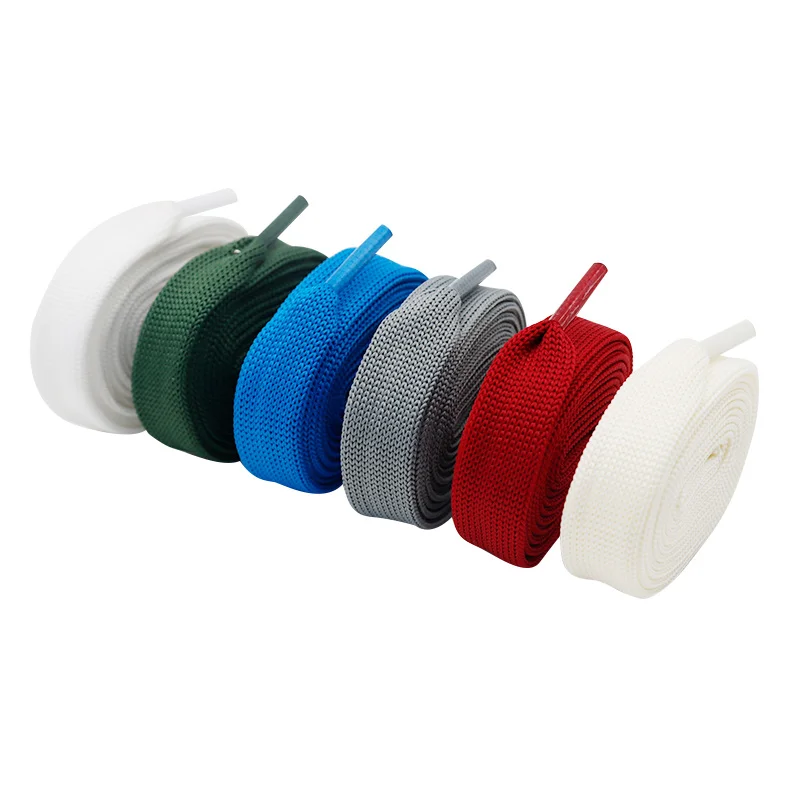 Weiou Lace Shoe Accessory 15MM Fly Weaving Wide Knitting Pure Tape Multicolor Freshing Lighten String Unisex Air Sneaker Cordon