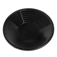 Outdoor 38cm/15inches Gold Pan with Dual Riffles Gold Washing Pan Basin for Gold Prospecting Useful Black 2
