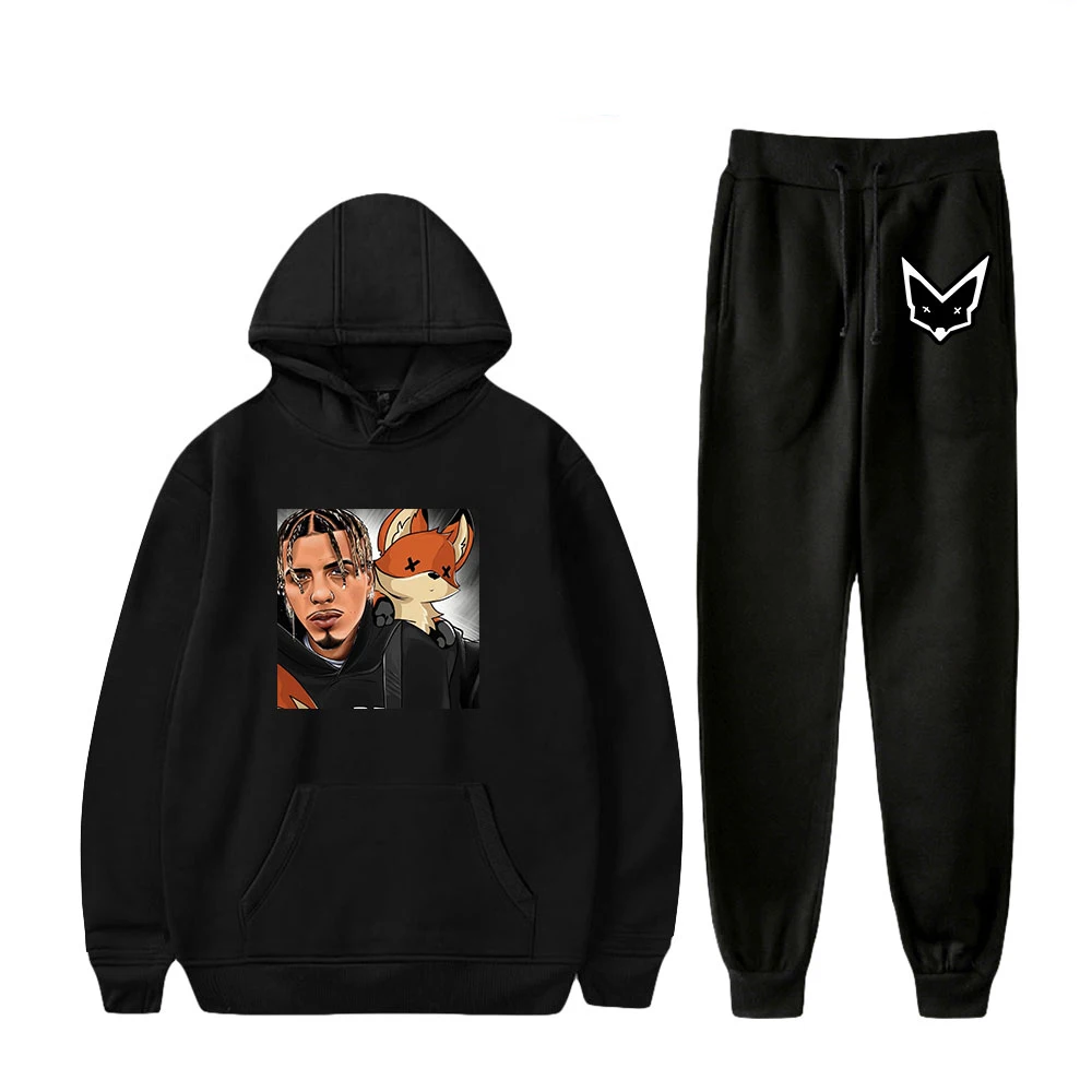 Rauw Clejandro-Ensemble sweat-shirt imprimé pour hommes et femmes, sweat à capuche et pantalon décontractés, survêtement respirant, vêtements