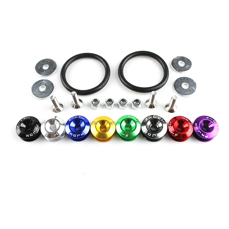 

Universal JDM Aluminum Bumper Quick Release Fasteners Fender Washers For Honda Civic Integra RSX with Logo