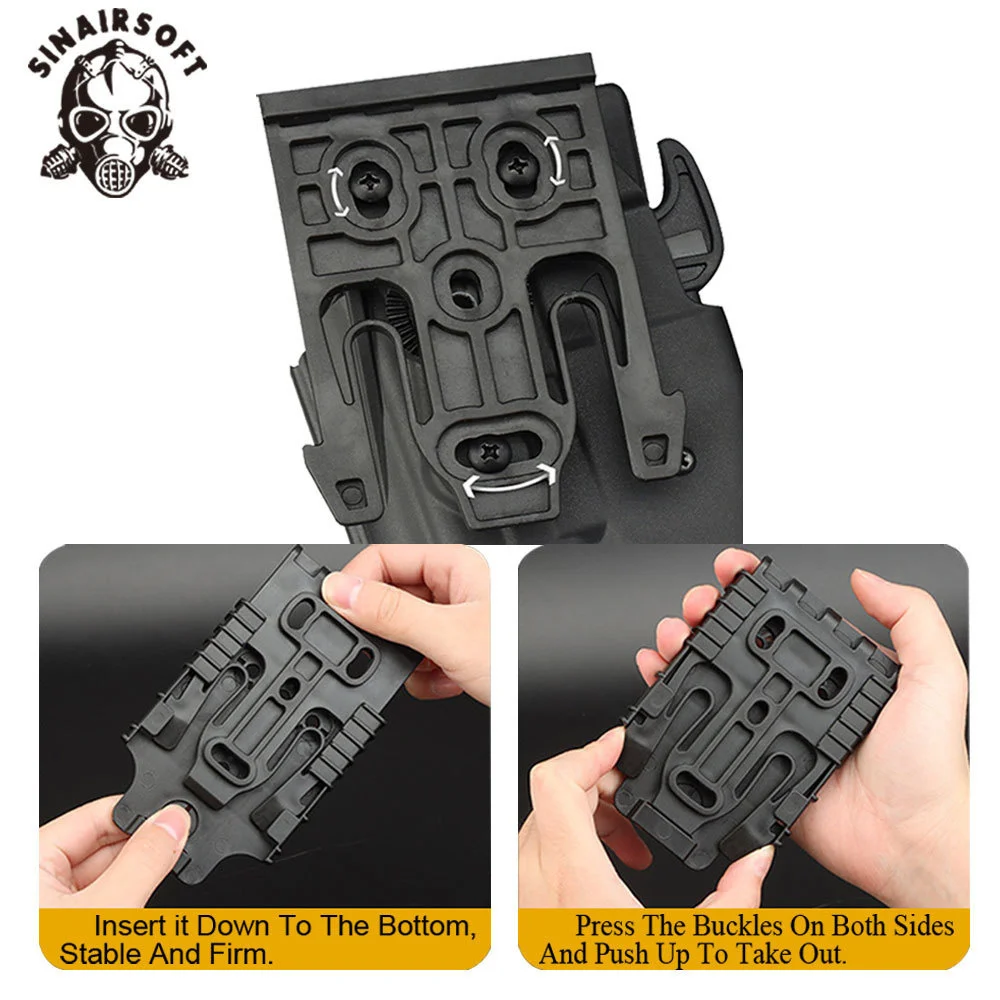 Gun Holster Tactical QLS Kit For Gun Holster Accessories Gun Case Adapter Quick Locking System Kit with QLS 19 and 22 Polymer