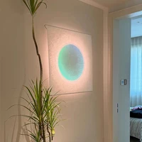 Full Moon Wall Lamp Modern Living Room Circular Square MOODMOON Designer Corridor Bedroom RGB Color Dimming Atmosphere Light 2