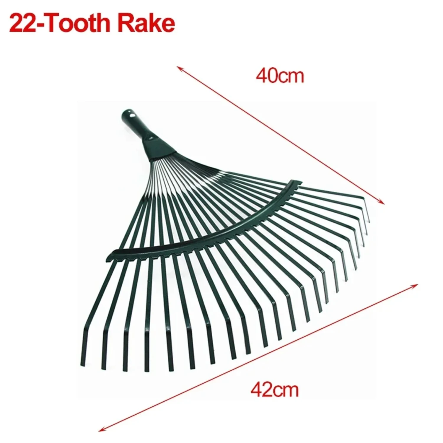 Durable 22-Tooth Garden Leaf Rake for Efficient Farming - Reliable Handleless Ripper