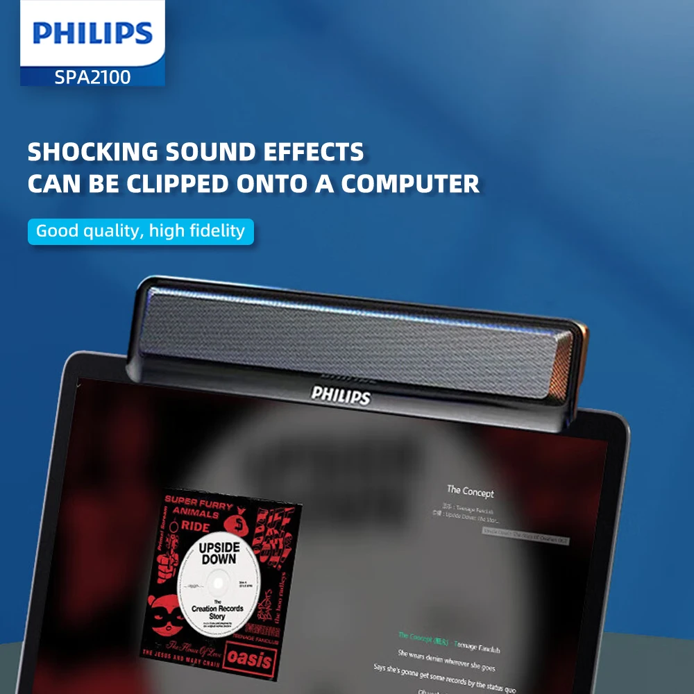 Philips SPA 2100 SoundBar Backrest Portable Speaker Features HIFI