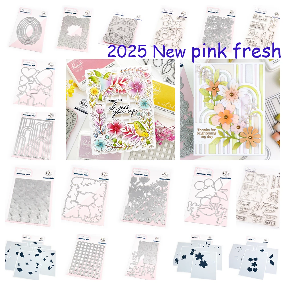February 2025 Floral Field Metal Cutting Dies Craft Stencil Embossing Cutting Die Scrapbook Die Cutter Cutting Dies Scrapbook Stamps Stamp Stencil Hot Foil Set DIY Scrapbook Card Handmade Embossing