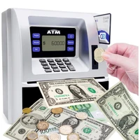 ATM Password Piggy Bank, Electronic Kids Money Bank Coin Can Auto Scroll Paper Money Saving Box Gifts for 3+ Boys and Girls 1