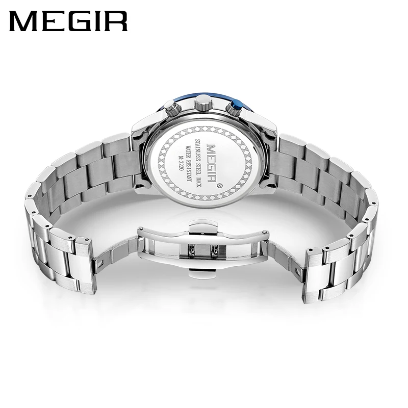 MEGIR Mens Watches Top Brand Luxury Waterproof Watch Men Fashion Casual Chronograph Military Quartz Wristwatch Relogio Masculino