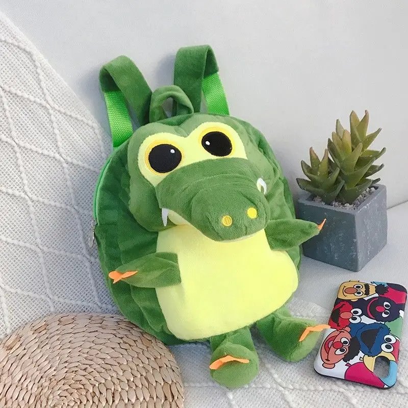 

Little Crocodile Kindergarten Cartoon Backpack Boys and Girls Plush Toy Bag 1-3 Years Old Birthday Gift School Bag Mochila