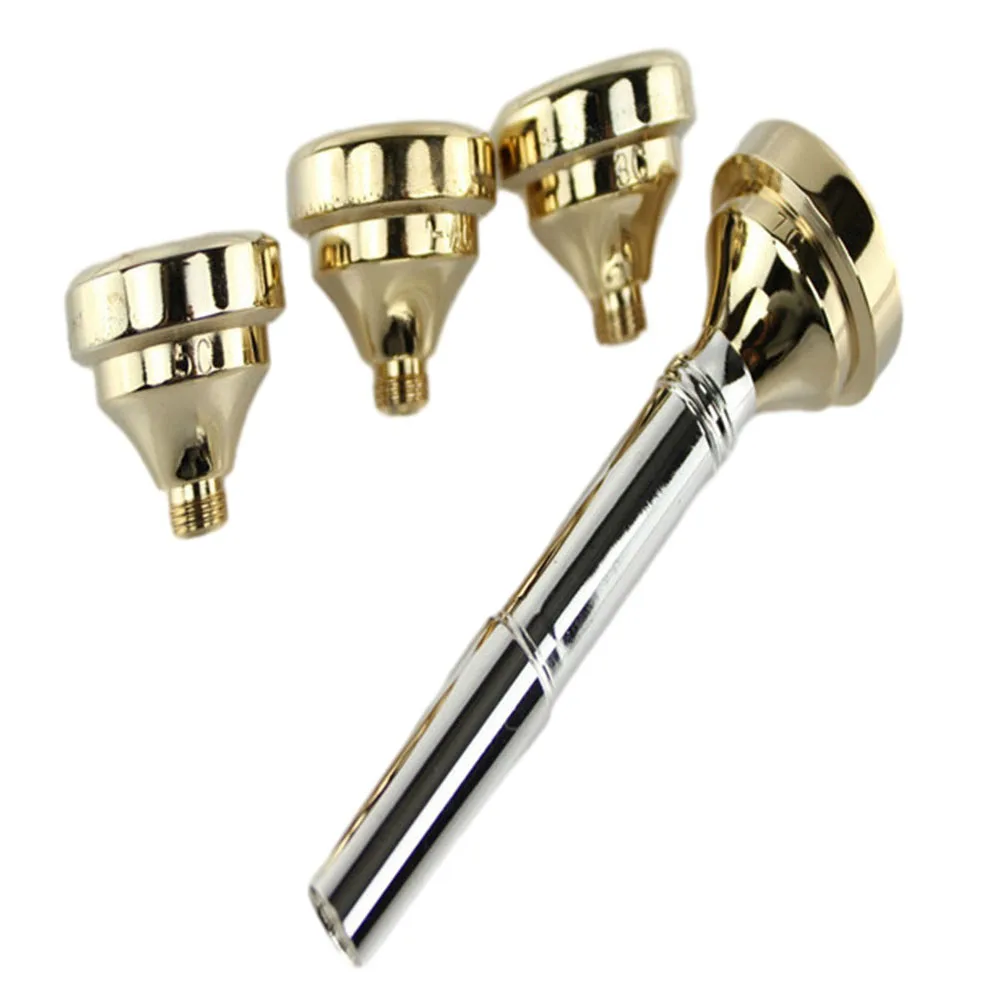 

Набор мундштуков для трубы, комплект трубок для трубы 3,15 дюймов 7C 5C 3C 1.5C, аксессуары, латунные медные чашки для трубы, Золотой/Серебряный