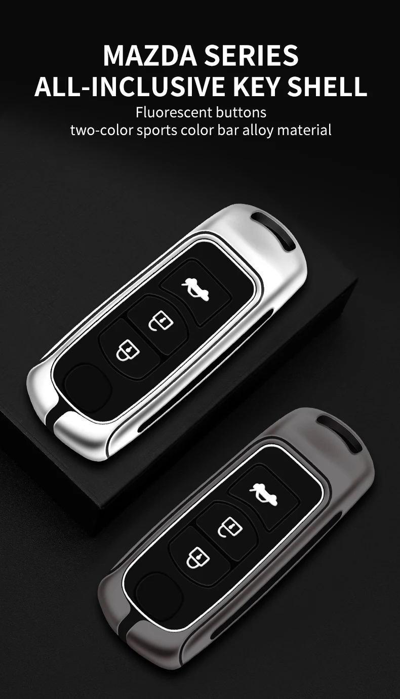 Zinc Alloy Car Remote Key Case Cover Shell Mazda 2 3 6 BL BM GJ Atenza Axela Demio CX3 CX-3 CX5 CX-5 CX7 CX9 MX5 KE KF Keyless - S4645a750c8b848529a324875cb628cffc