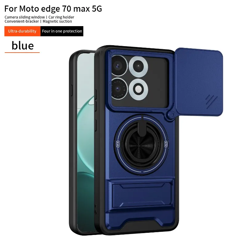 Durable Magnetic Armor Case with Wireless Charging and Ring Holder