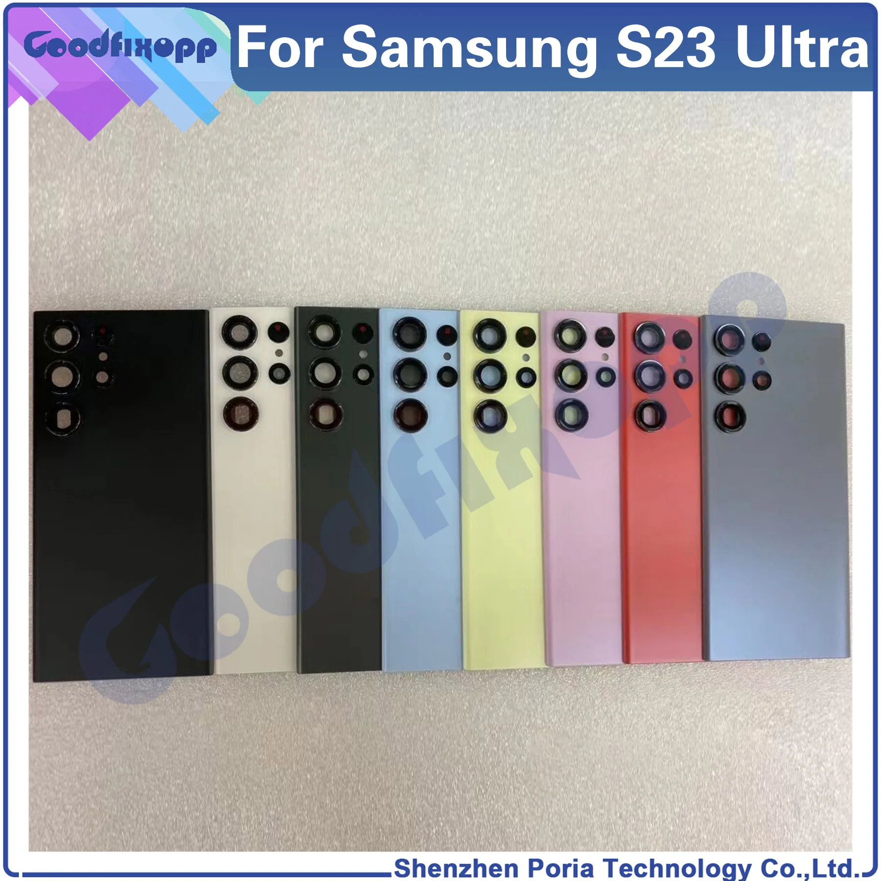 

For Samsung Galaxy S23 Ultra S23U SM-S918 S918 Back Cover Door Housing Battery Rear Case Repair Parts Replacement