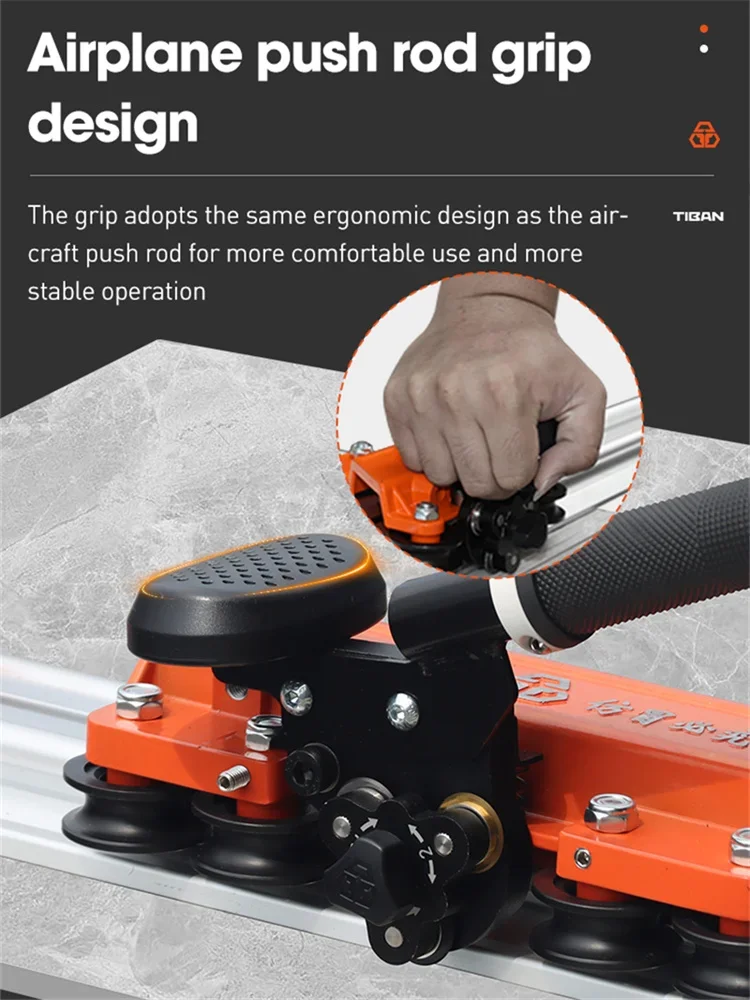 Three-blade Tiebang Manual Tile Cutting Machine High-precision Rock Slab Large Floor Tile Track Push Knife