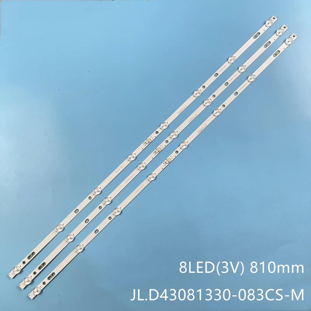 Bande de rétroéclairage LED 8 lampes JL.D43081330-083CS-M E469119 pour LC430DUY-SHA1/F43D7000K T43D16SF-01B SAMPO EM-43AT17D 43L1600