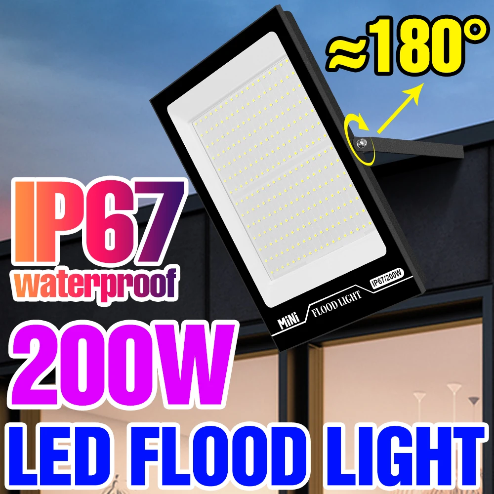 220V LED Light Outdoor Flood Lamp Foco LED FloodLight Garden Wall Lamp IP67 Spotlight 10W 20W 30W 50W 100W 150W 200W Flood Light
