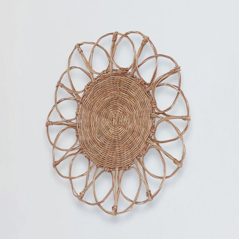 

rattan wall ornaments home living room wall decorations plant weaving process pendants decorations