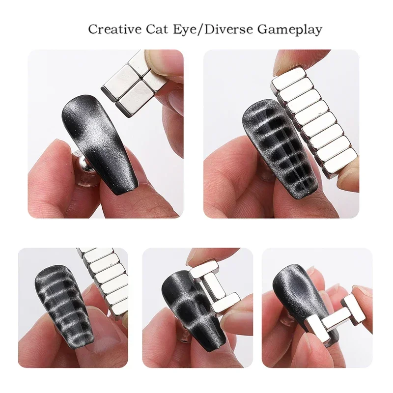 Multi-function Magnet Nail Art Cat Eye Crocodile Pattern Wave Geometric Nail UV Magnetic Attraction Magnets Manicure DIY Tool