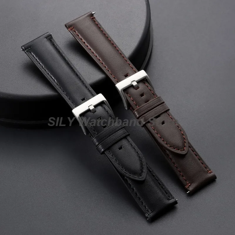 Vintage Cowhide Leather Strap Quick Release Watch Band - Universal Men & Women Bracelet
