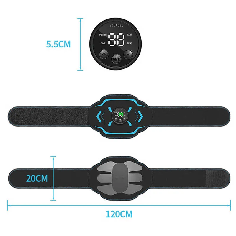 EMS Muscle Stimulation Belt Vibration ABS Stimulator Abdominal Muscle Trainer Exerciser Slimming Belts Home Gym Fitness Equiment